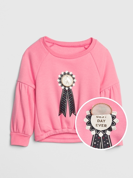 View large product image 1 of 3. Toddler Graphic Balloon Sleeve Sweatshirt