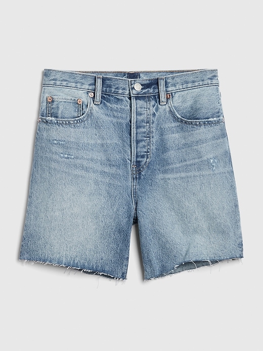 Image number 8 showing, Mid Rise Boyfriend Shorts with Raw Hem