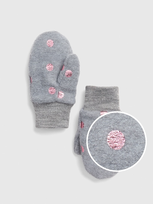 View large product image 1 of 1. Toddler Dot Fleece Mittens