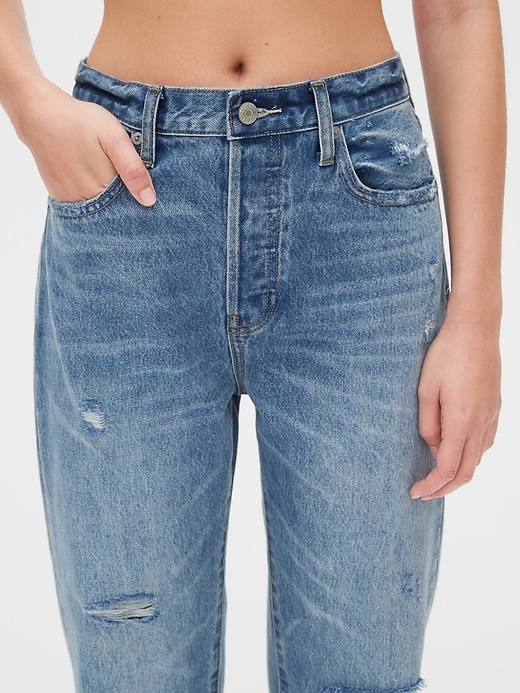Image number 5 showing, Mid Rise Distressed Boyfriend Jeans