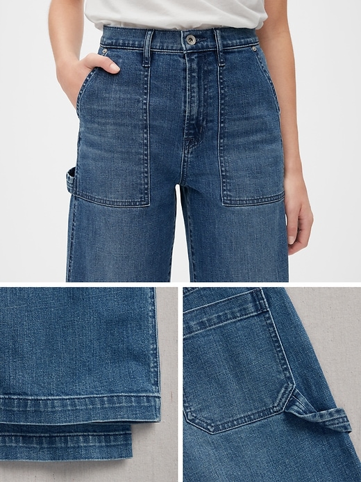 Image number 2 showing, '80s Worker High Rise Wide-Leg Jeans