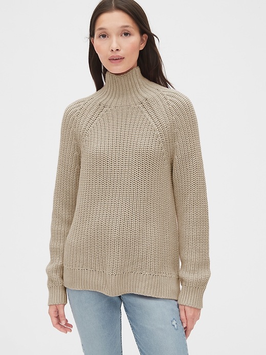 Image number 7 showing, Shaker Stitch Turtleneck Sweater