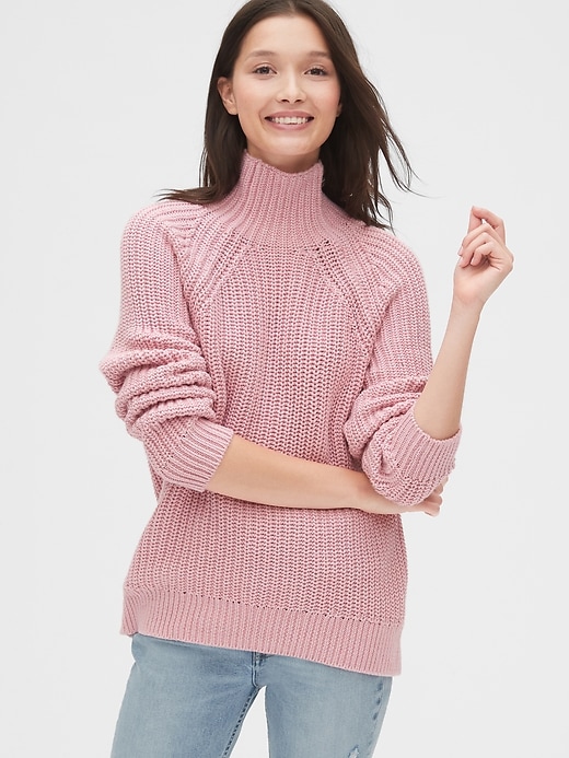Image number 1 showing, Shaker Stitch Turtleneck Sweater