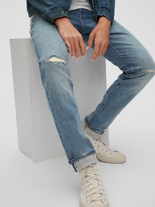 Image number 3 showing, Selvedge Slim Jeans with GapFlex