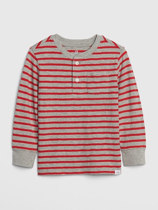 View large product image 1 of 1. Toddler Stripe Henley T-Shirt