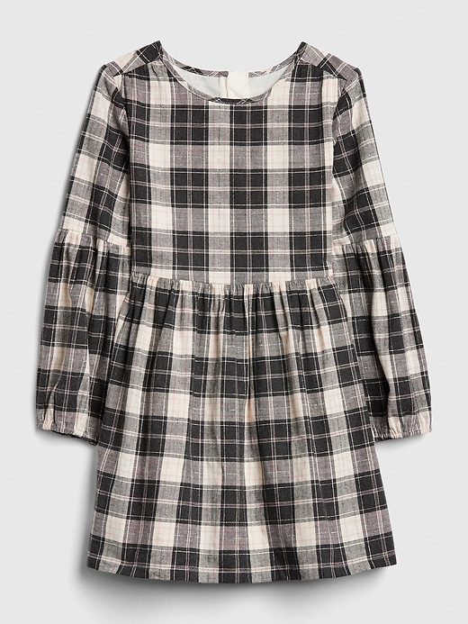 Image number 6 showing, Kids Plaid Balloon-Sleeve Dress