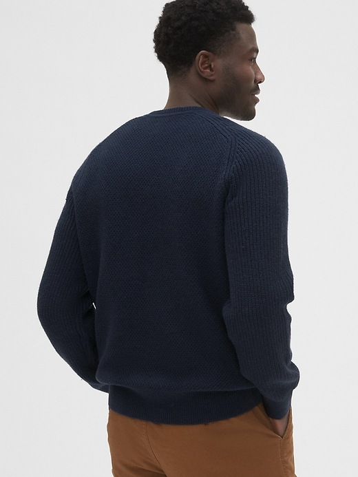 Image number 2 showing, Cable-Knit Crewneck Sweater