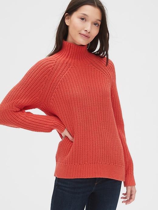 View large product image 1 of 1. Shaker Stitch Turtleneck Sweater