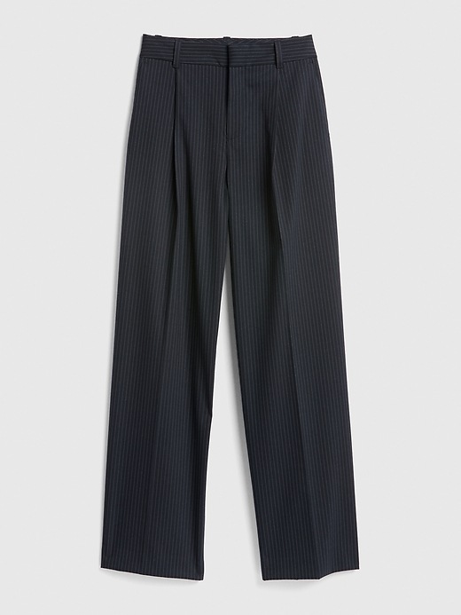 Image number 8 showing, High Rise Pleated Stripe Wide-Leg Pants