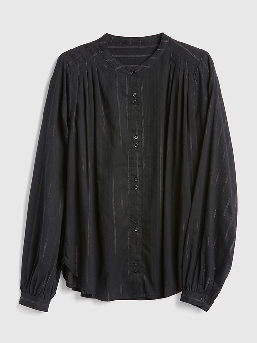 Image number 6 showing, Textured Stripe Pleated Shirt