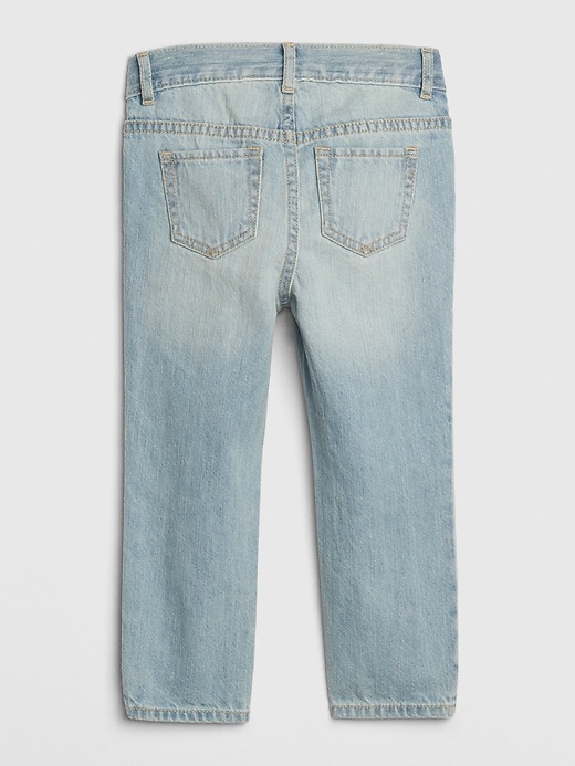 Image number 2 showing, Toddler Embroidered Bow Girlfriend Jeans