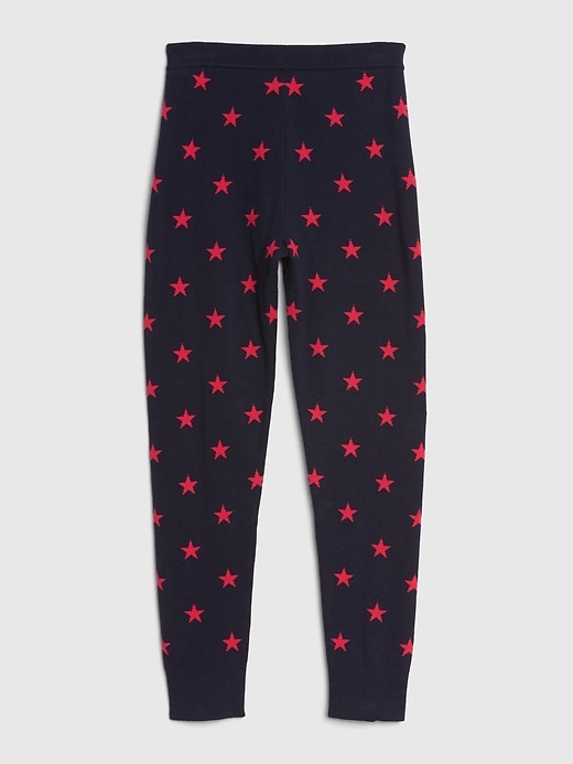 2 of 8 showing, with the color pink stars of product Kids Print Sweater Leggings