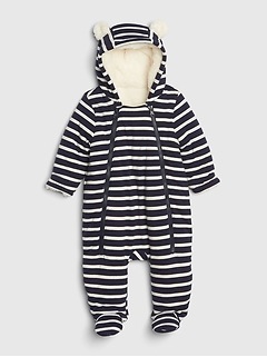 Baby Brannan Bear Sherpa  Footed One-Piece