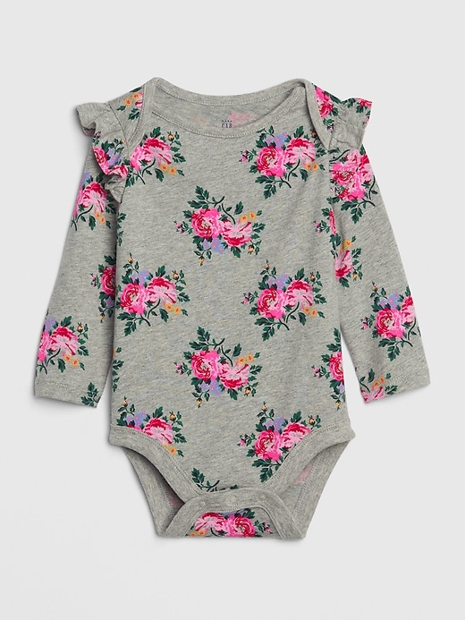 View large product image 1 of 1. Baby Print Ruffle Bodysuit