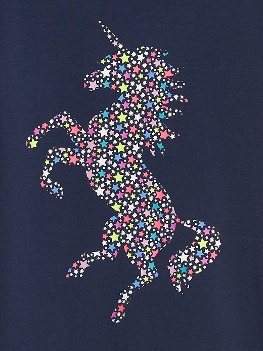 Image number 2 showing, Kids Ruffle Unicorn PJ Dress