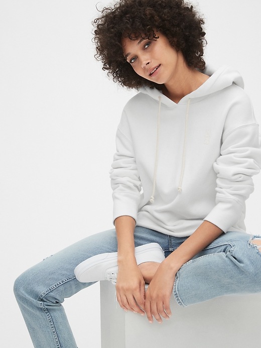 Image number 1 showing, Gap 50th Anniversary Embroidered Pullover Hoodie