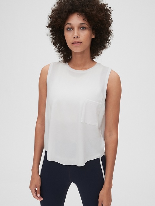 GapFit Breathe Pocket Tank Top Gap