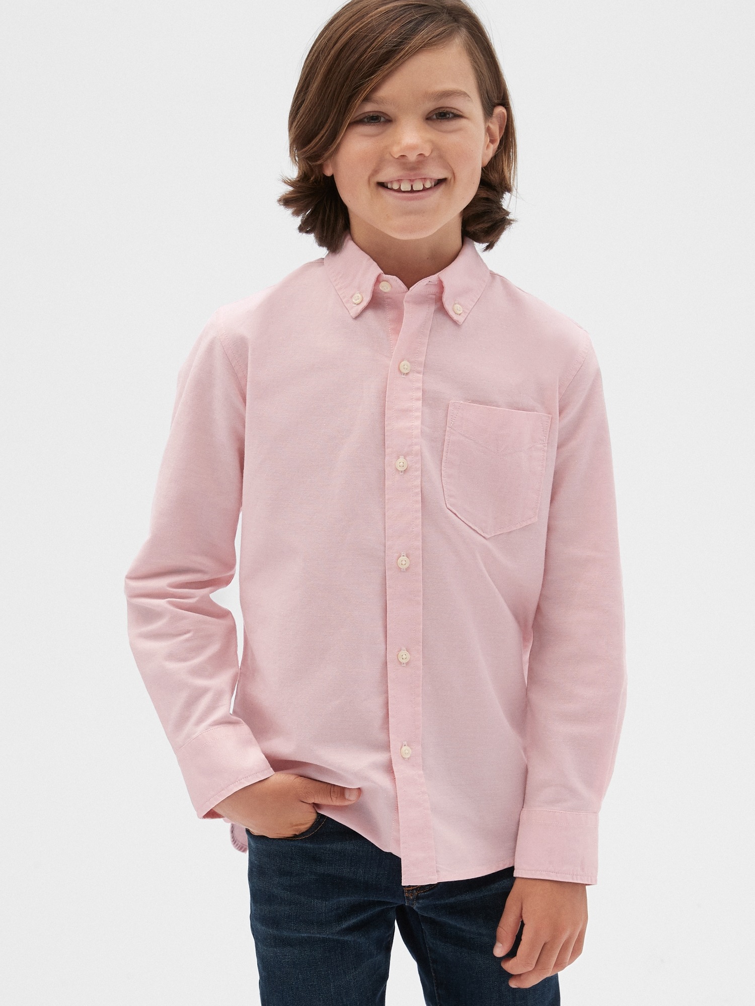 Palace x Gap Kids Shoulder Drop Oxford Shirt White