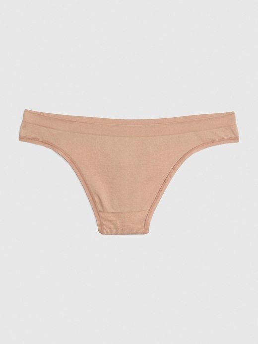 1 of 8 showing, with the color pink champagne of product Seamless Thong