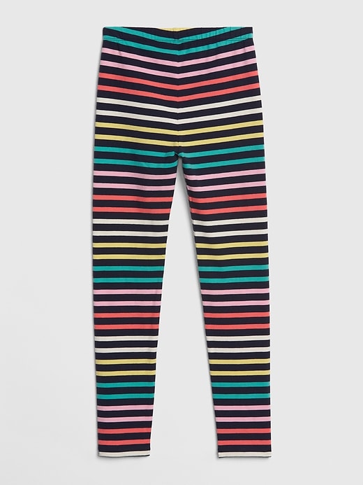 2 of 8 showing, with the color multi stripe of product Kids Print Everyday Stretch Leggings