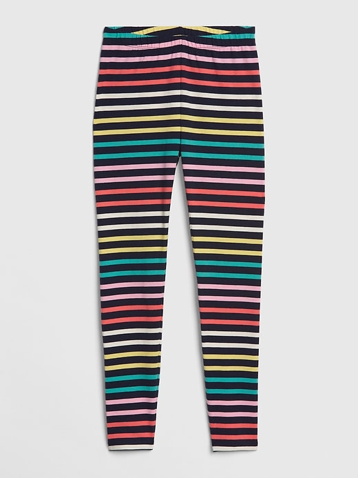 1 of 8 showing, with the color multi stripe of product Kids Print Everyday Stretch Leggings