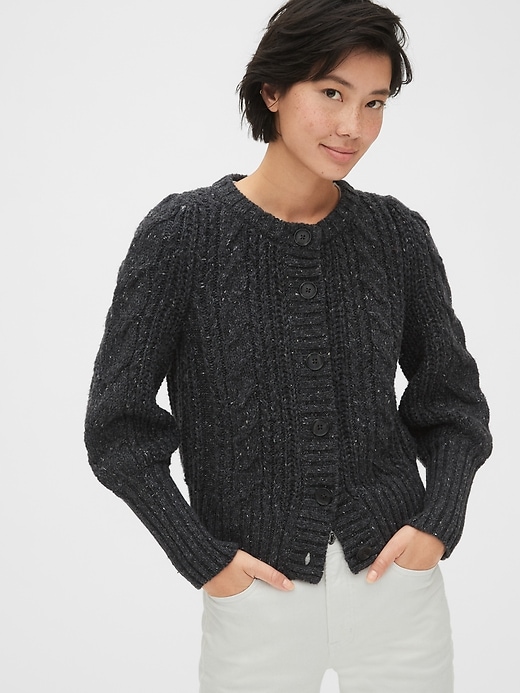 Chunky CableKnit Cardigan Sweater Gap