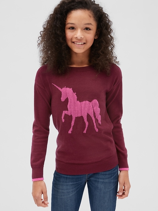 Image number 2 showing, Kids Unicorn Sweater