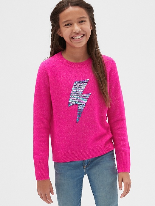 Image number 2 showing, Kids Flippy Sequin Sweater