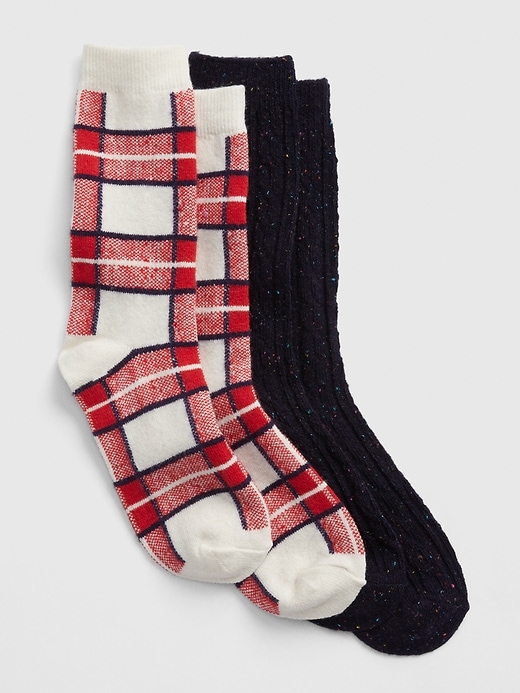 View large product image 1 of 1. Pattern Crew Socks (2-Pack)