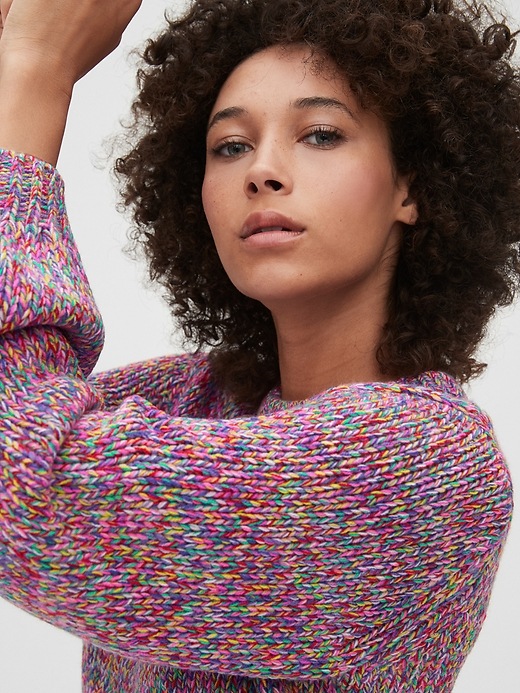 Image number 5 showing, Multicolor Marled Crewneck Sweater