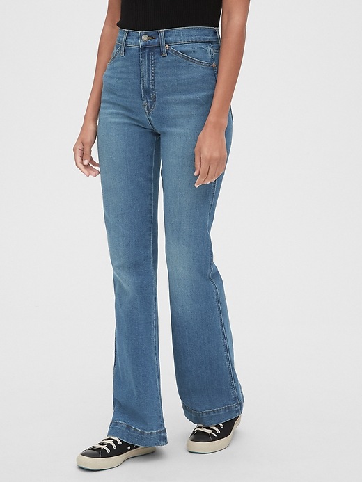 gap high rise crop flare pants