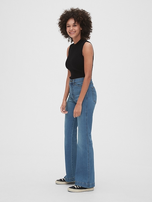 Image number 3 showing, High Rise Flare Jeans with Secret Smoothing Pockets