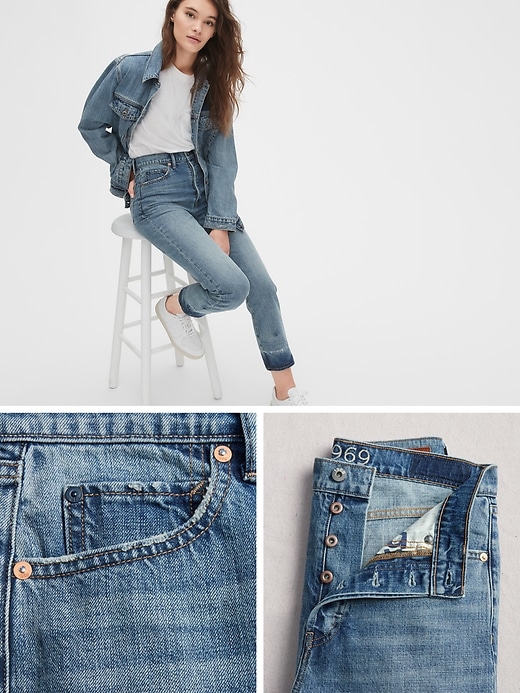 2 of 8 showing, with the color light destroy of product Sky High Cheeky Straight Jeans