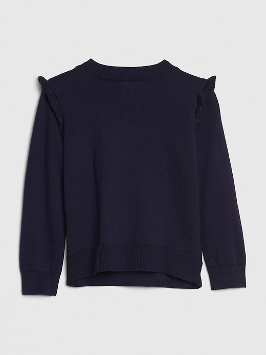 2 of 8 showing, with the color dark night of product Toddler Unicorn Intarsia Sweater