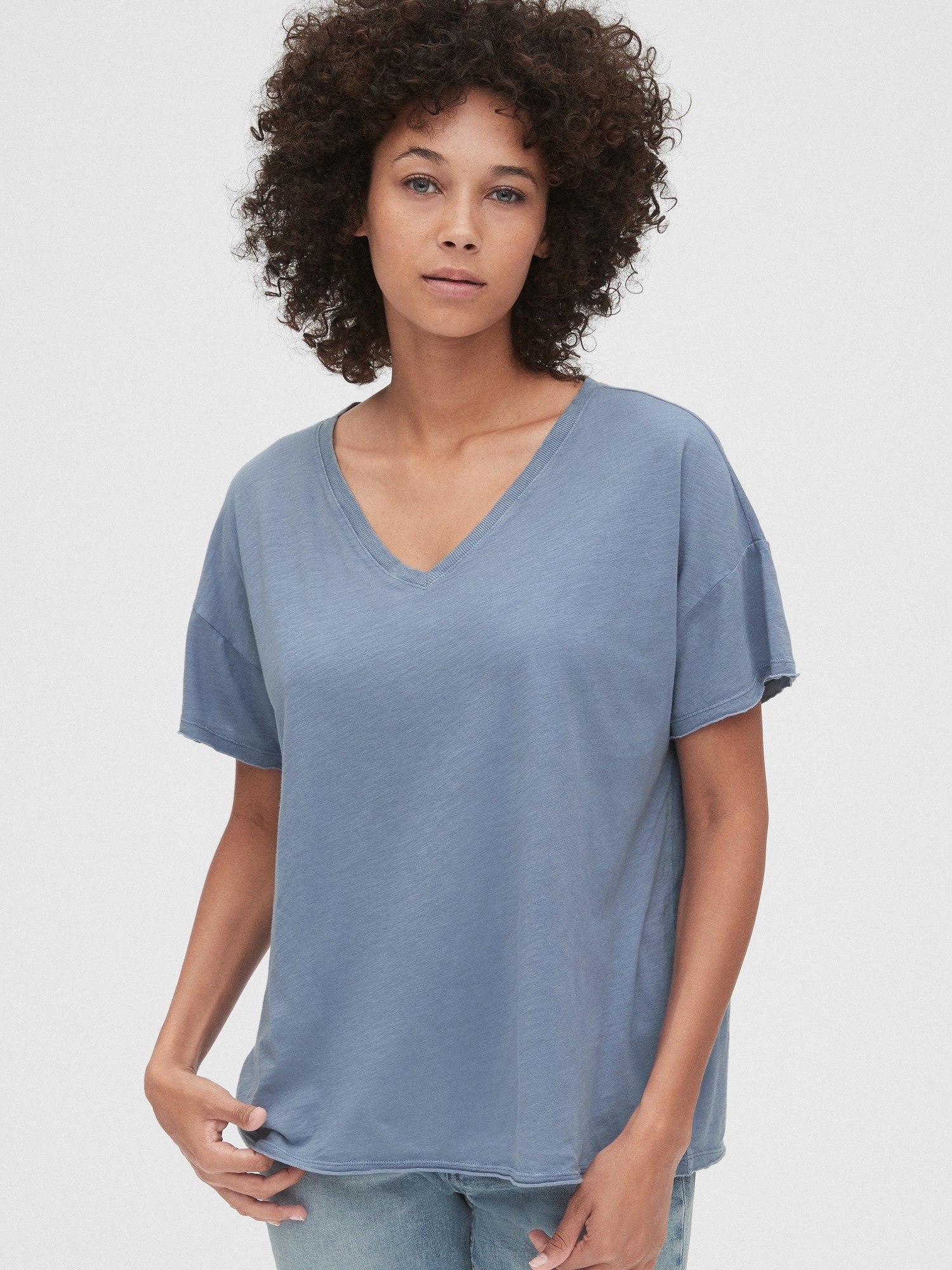 Gap vintage wash v neck t shirt store