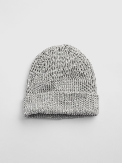 1 of 8 showing, with the color heather grey of product Ribbed Beanie