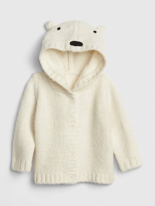 Image number 1 showing, Baby Polar Bear Cardi Sweater