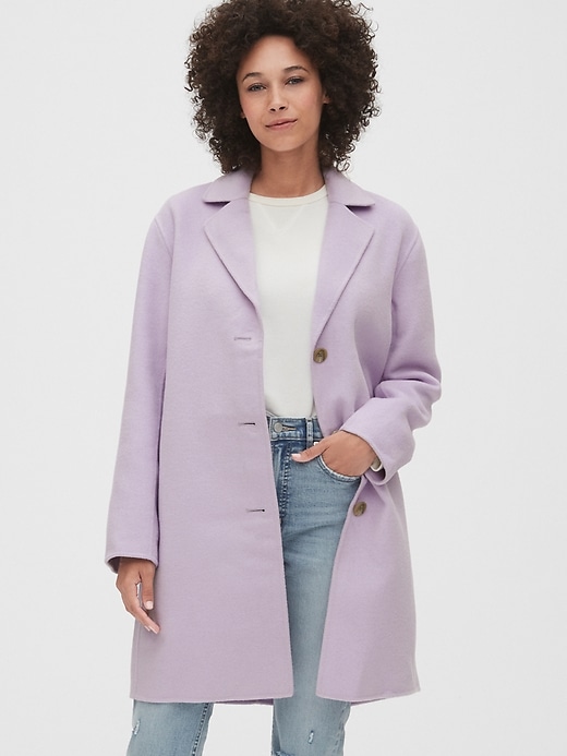 Unlined Wool-Blend Car Coat