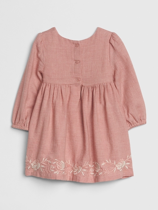 Image number 2 showing, Baby Embroidered Flannel Dress