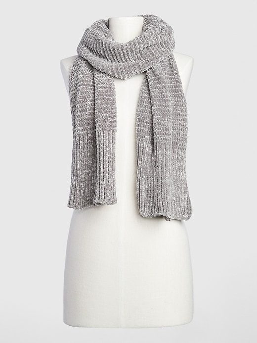 View large product image 2 of 2. Ribbed Chenille Scarf