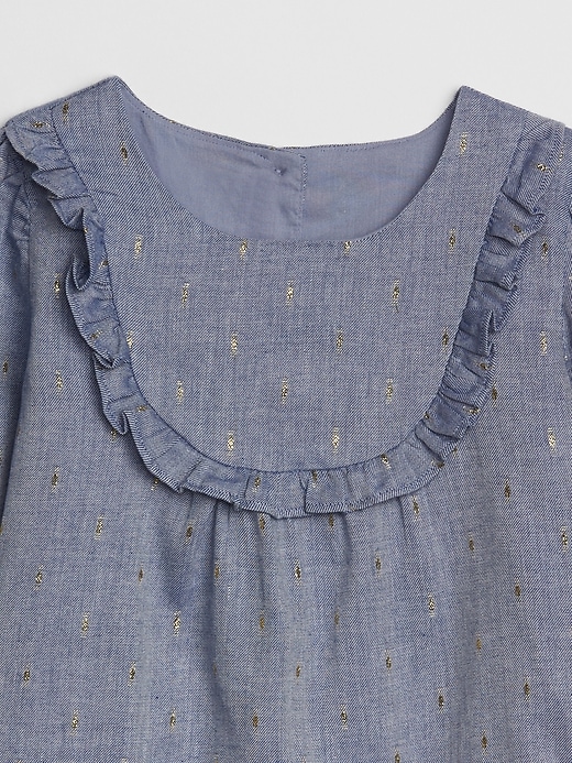 Image number 3 showing, Toddler Chambray Glitter Top
