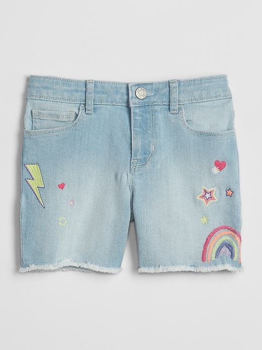 Image number 2 showing, Kids Embroidered Midi Shorts