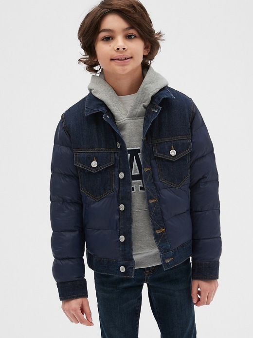 Image number 2 showing, Kids ColdControl Max Denim Puffer Jacket
