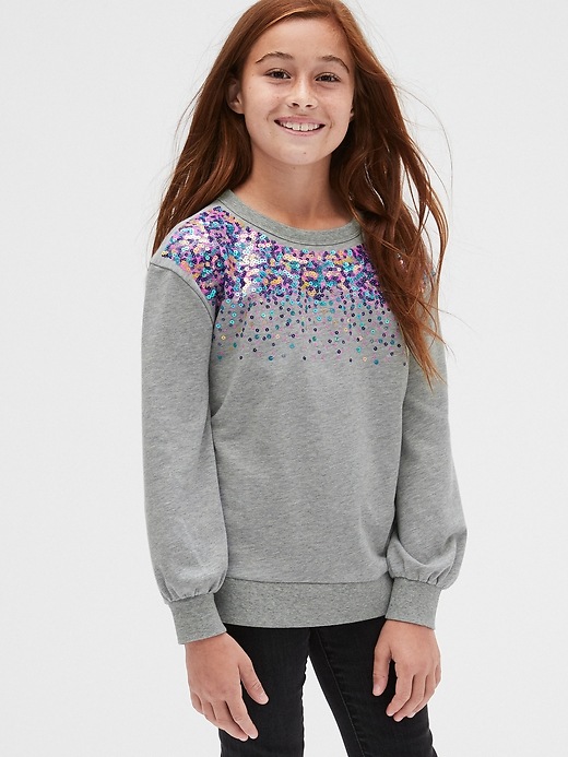 Image number 2 showing, Kids Cascade Sequin Sweatshirt