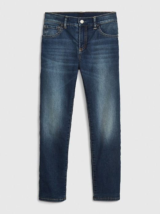 Image number 4 showing, Kids Fleece-Lined Slim Jeans with Stretch