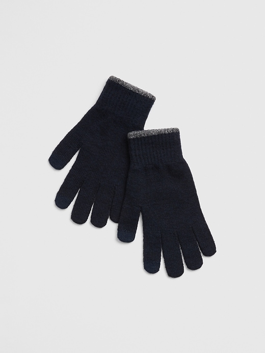 1 of 8 showing, with the color tapestry navy of product Smartphone Gloves
