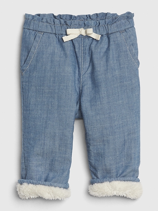 Image number 1 showing, Baby Sherpa-Lined Denim Pants