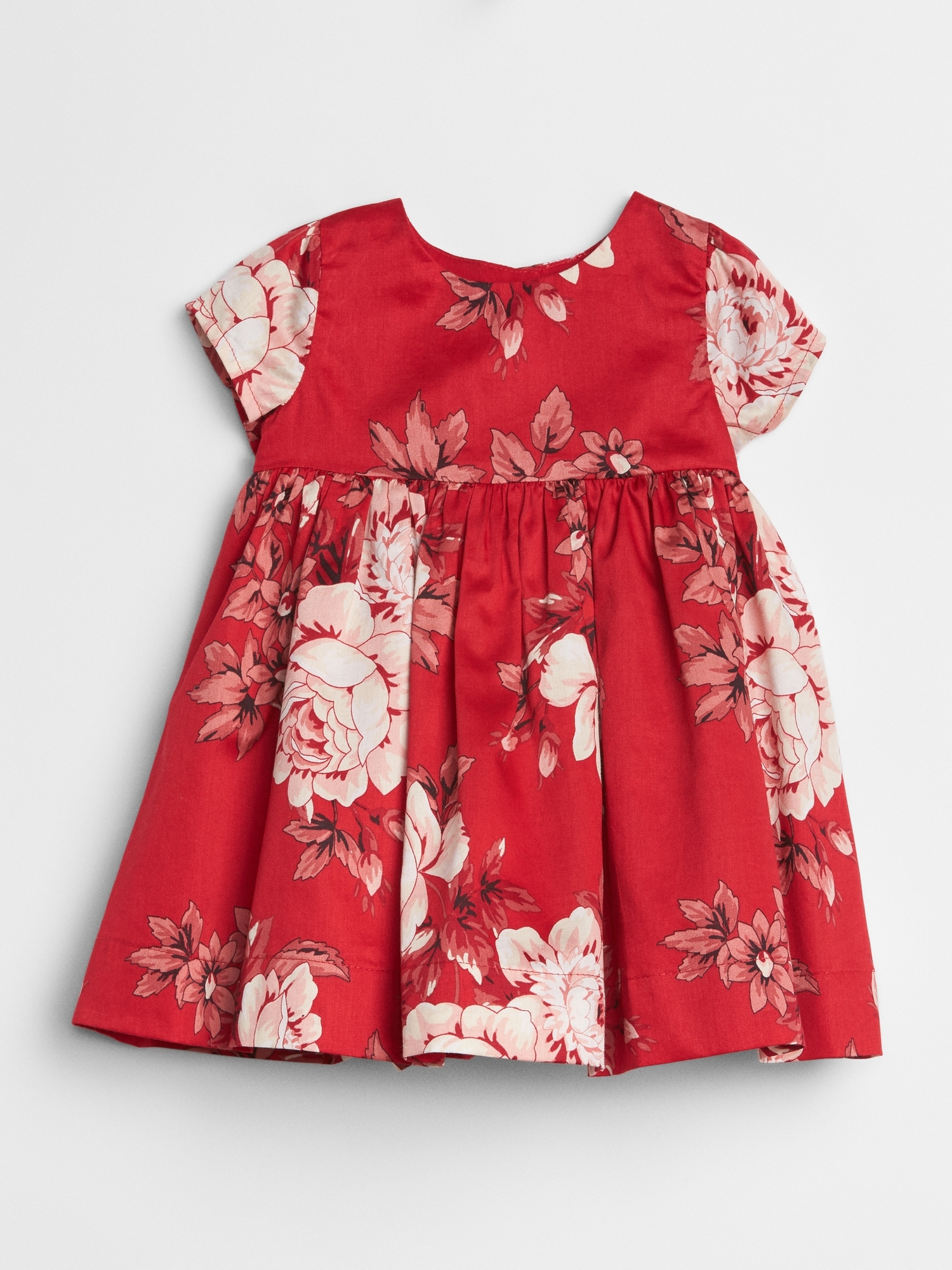gap red floral dress