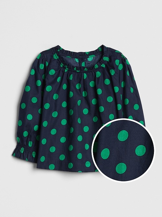View large product image 1 of 1. Toddler Print Ruffle Top