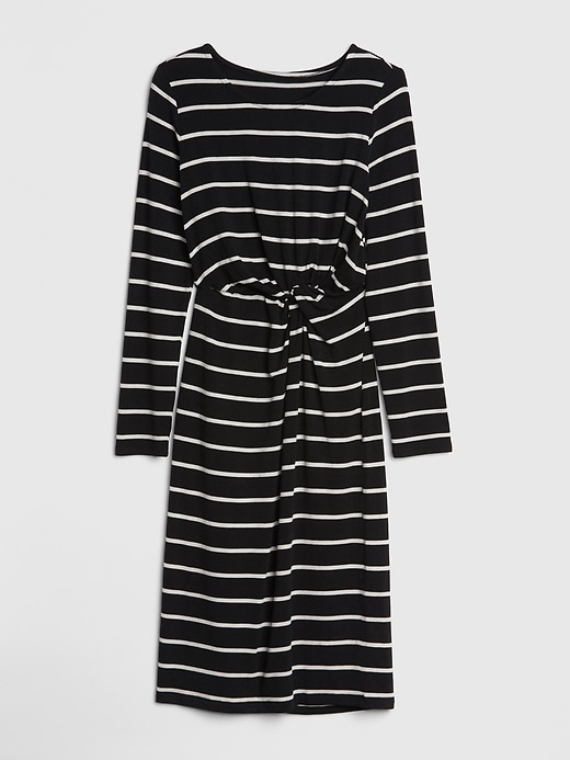Image number 6 showing, Softspun Stripe Twist-Knot Midi Dress
